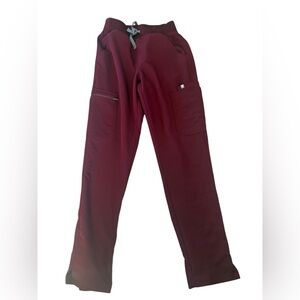 Figs HW Yola Burgundy Scrub Pants XS